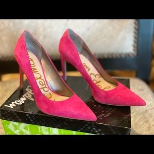 Sam Edelman Hot Pink Suede Size 8 worn once